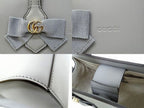 Gucci 2-Way Shoulder Bag GG Ribbon Leather Gray — view 4