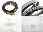 Gucci 2-Way Shoulder Bag GG Ribbon Leather Gray — view 6