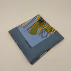 Hermes Carre 90 Blue Desert Leather Ornament Scarf — view 2