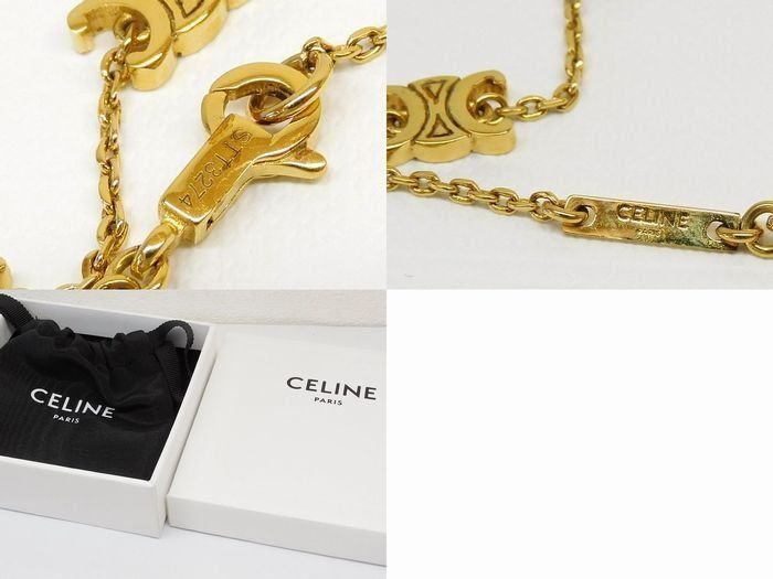 Celine Mini Triomphe Bracelet Gold — view 3