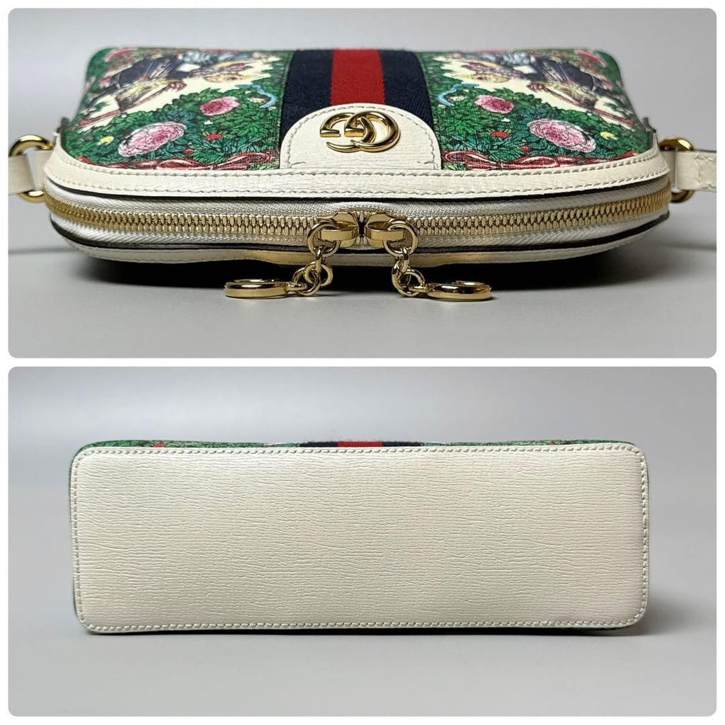 Gucci Yuko Higuchi Shoulder Bag White Green — view 5