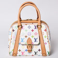 Louis Vuitton Priscilla Handbag Monogram Multicolor White Takashi Murakami