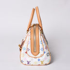 Louis Vuitton Priscilla Handbag Monogram Multicolor White Takashi Murakami — view 4