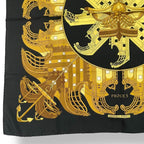 Hermes Scarf Silk Carre 90 Proues Black — view 5
