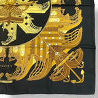 Hermes Scarf Silk Carre 90 Proues Black — view 4