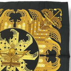 Hermes Scarf Silk Carre 90 Proues Black — view 3