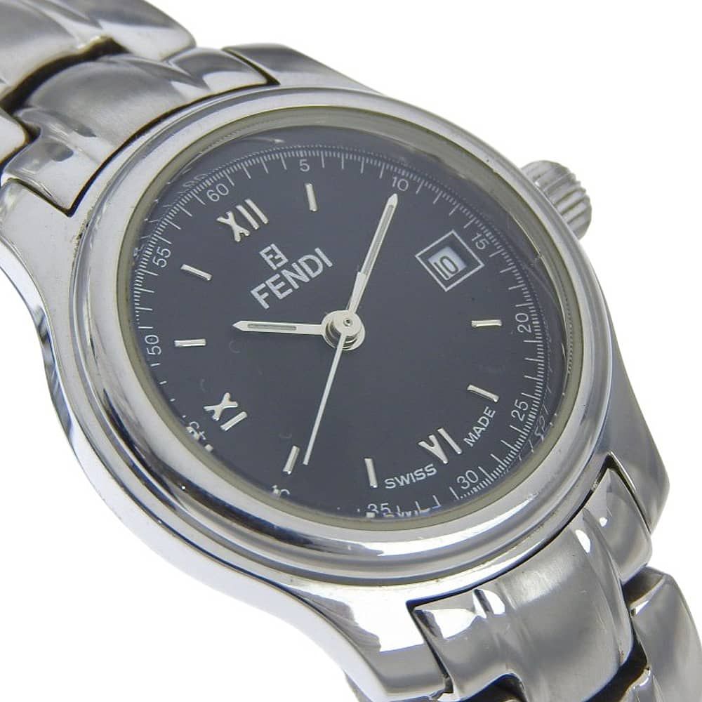 Fendi Orologi Stainless Steel Quartz Analog Display Black Dial Watch — view 3