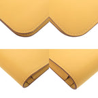 Hermes Dogon GM Veau Swift Joan Ambre Silver Wallet Yellow — view 4