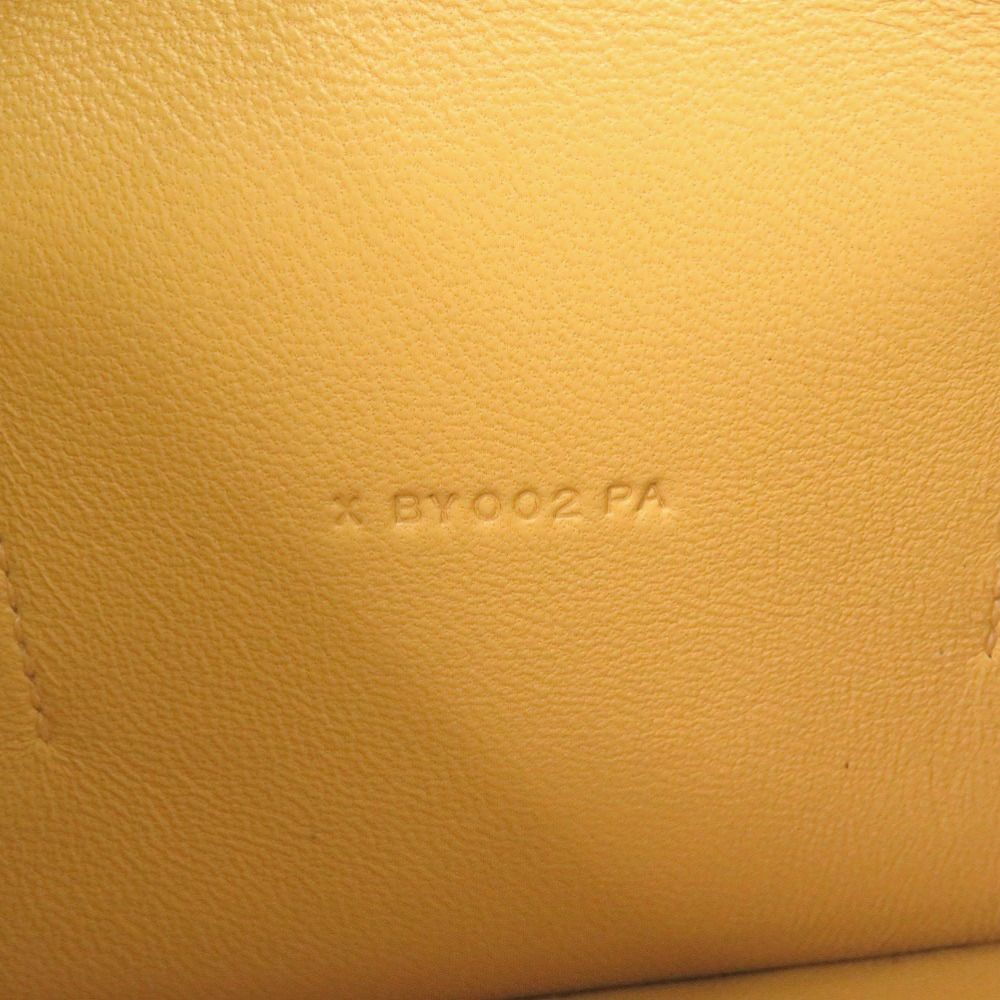 Hermes Dogon GM Veau Swift Joan Ambre Silver Wallet Yellow — view 9
