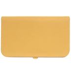 Hermes Dogon GM Veau Swift Joan Ambre Silver Wallet Yellow — view 3