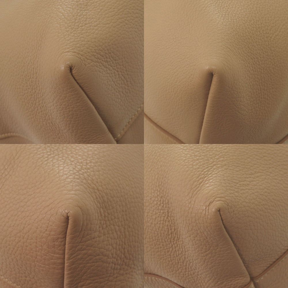 Prada 2-Way Gold Leather Cameo Cammeo Beige Shoulder Bag — view 8