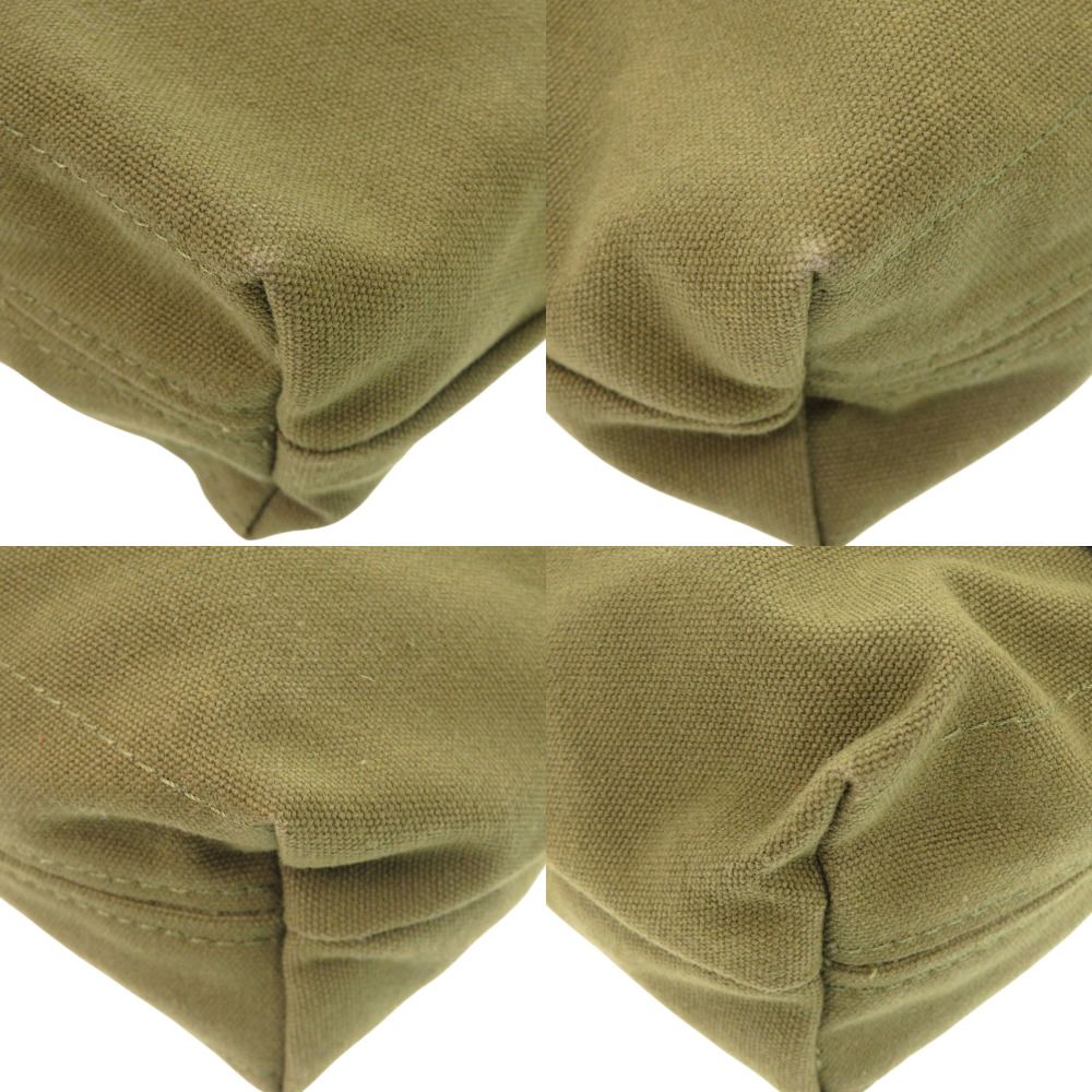 Hermes Fourre Tout Cabas Cotton Khaki Tote — view 4