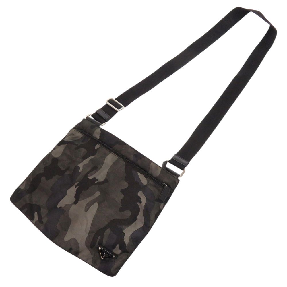 Prada Camouflage Tessuto Khaki Shoulder Bag — view 4