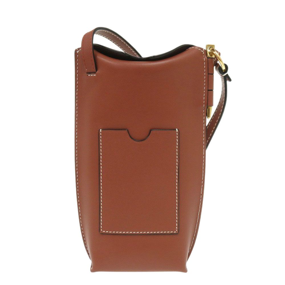 Loewe Gate Pocket Leather Brown Shoulder Bag — view 2