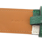 Hermes Etriviere Leather Bicolor Green White Silver Belt — view 6