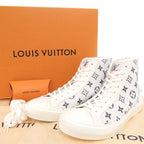 Louis Vuitton Tattoo Line Monogram High Cut 6.5 Leather Rubber White — view 2