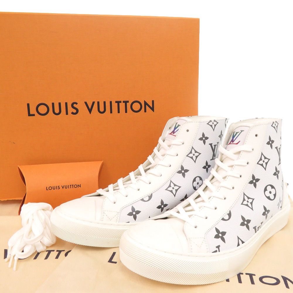 Louis Vuitton Tattoo Line Monogram High Cut 6.5 Leather Rubber White — view 2