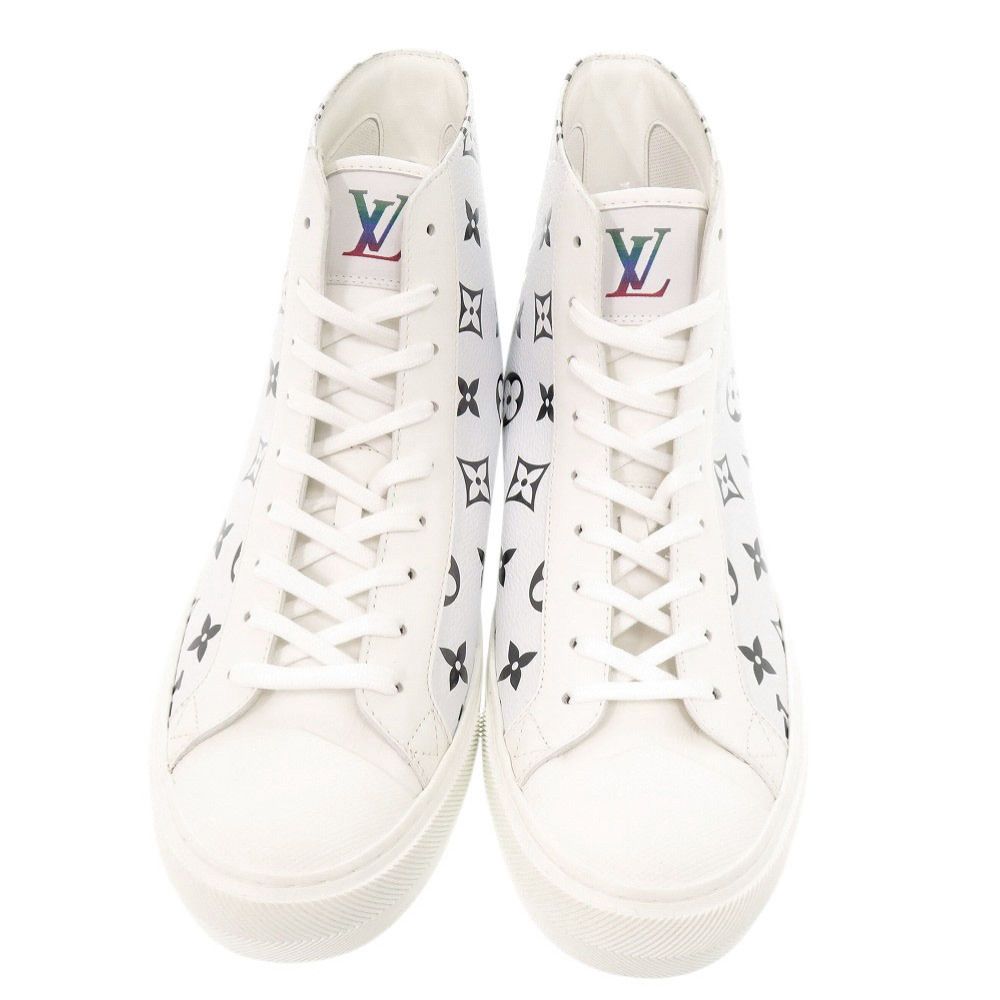 Louis Vuitton Tattoo Line Monogram High Cut 6.5 Leather Rubber White — view 3