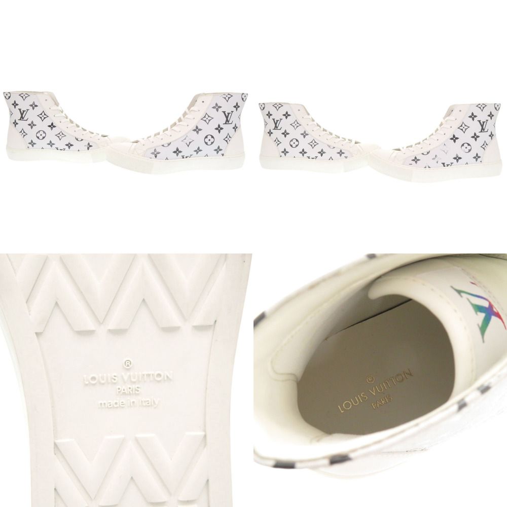 Louis Vuitton Tattoo Line Monogram High Cut 6.5 Leather Rubber White — view 7