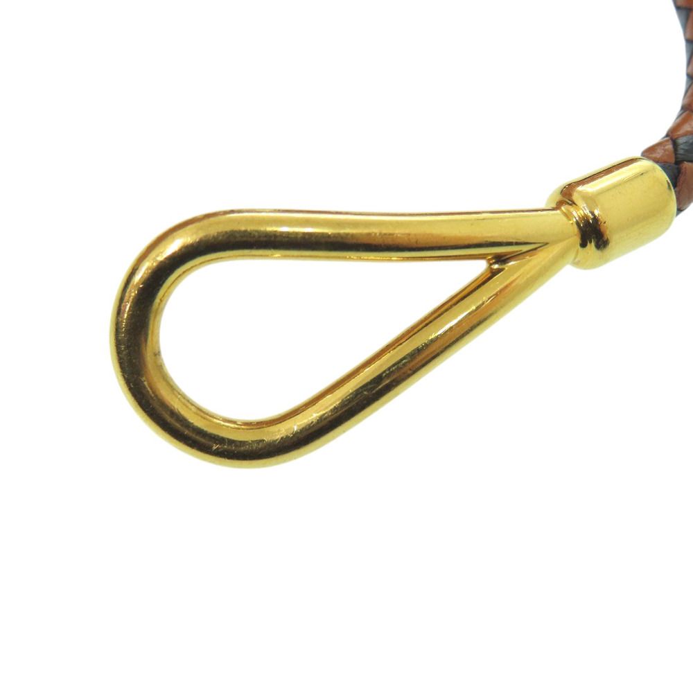 Hermes Jumbo Bracelet Leather Metal Brown Black — view 4