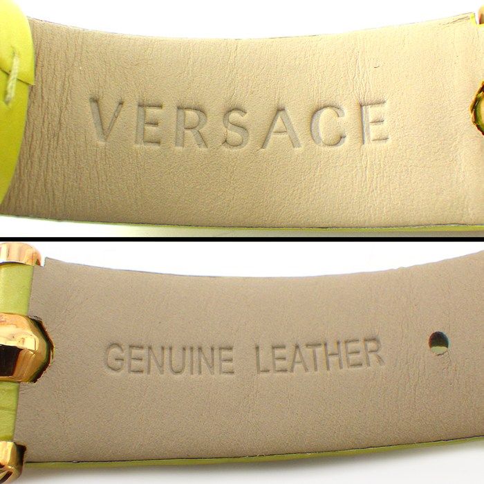 Versace Watch Venitas Vk7 Yellow Dial Leather Quartz Analog — view 5
