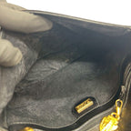 Gucci Vintage GG Logo Leather Shoulder Bag Pochette Crossbody Black — view 9
