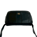 Gucci Vintage GG Logo Leather Shoulder Bag Pochette Crossbody Black — view 4
