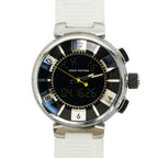 Louis Vuitton Tumble in Black Dial Stainless Steel Rubber Quartz Watch Battery