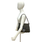 Fendi Mamma Bucket Zucca FF Logo Pattern Canvas Leather Shoulder Bag Brown — view 2