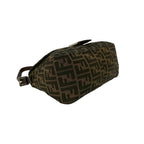 Fendi Mamma Bucket Zucca FF Logo Pattern Canvas Leather Shoulder Bag Brown — view 7