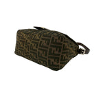 Fendi Mamma Bucket Zucca FF Logo Pattern Canvas Leather Shoulder Bag Brown — view 8