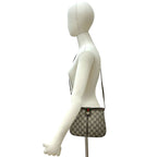 Gucci Vintage Sherry Line GG Logo Leather Mini Shoulder Bag Brown — view 2