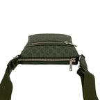 Gucci GG Pattern Small Messenger Bag Leather Crossbody Green — view 4