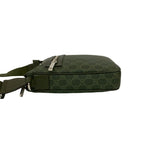 Gucci GG Pattern Small Messenger Bag Leather Crossbody Green — view 5