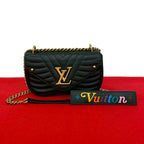 Louis Vuitton Chain PM New Wave Leather 2-Way Shoulder Bag Black