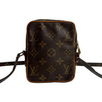 Louis Vuitton Vintage Mini Danube Monogram Leather Shoulder Bag Pochette Brown — view 3