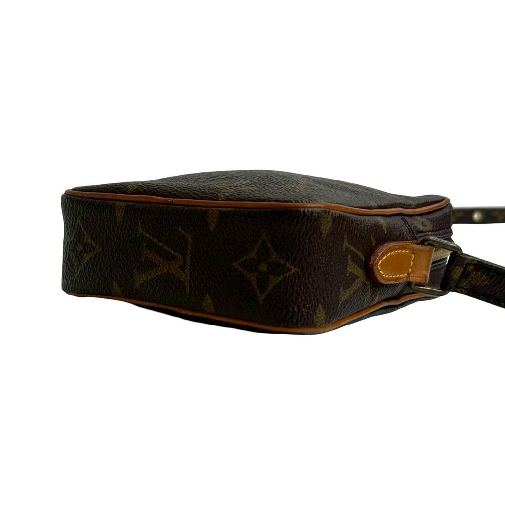 Louis Vuitton Vintage Mini Danube Monogram Leather Shoulder Bag Pochette Brown — view 8