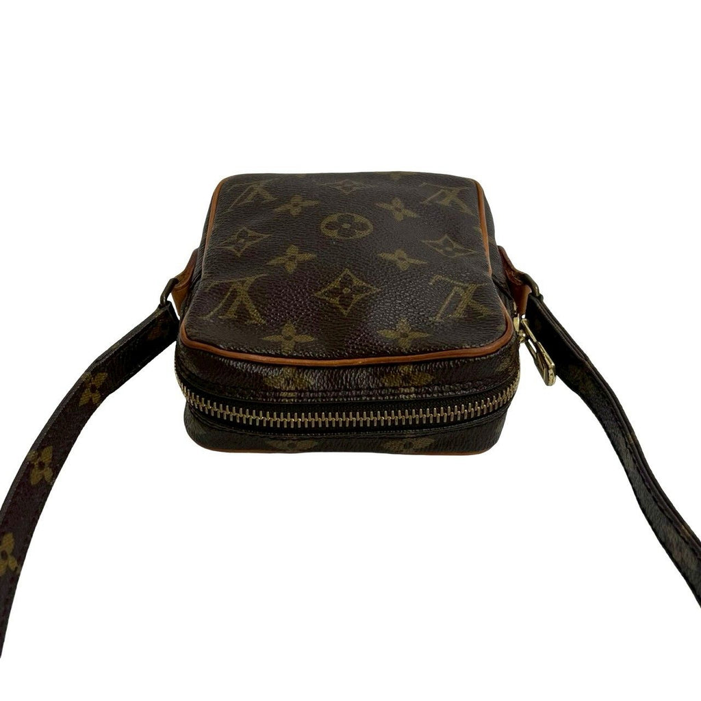 Louis Vuitton Vintage Mini Danube Monogram Leather Shoulder Bag Pochette Brown — view 4