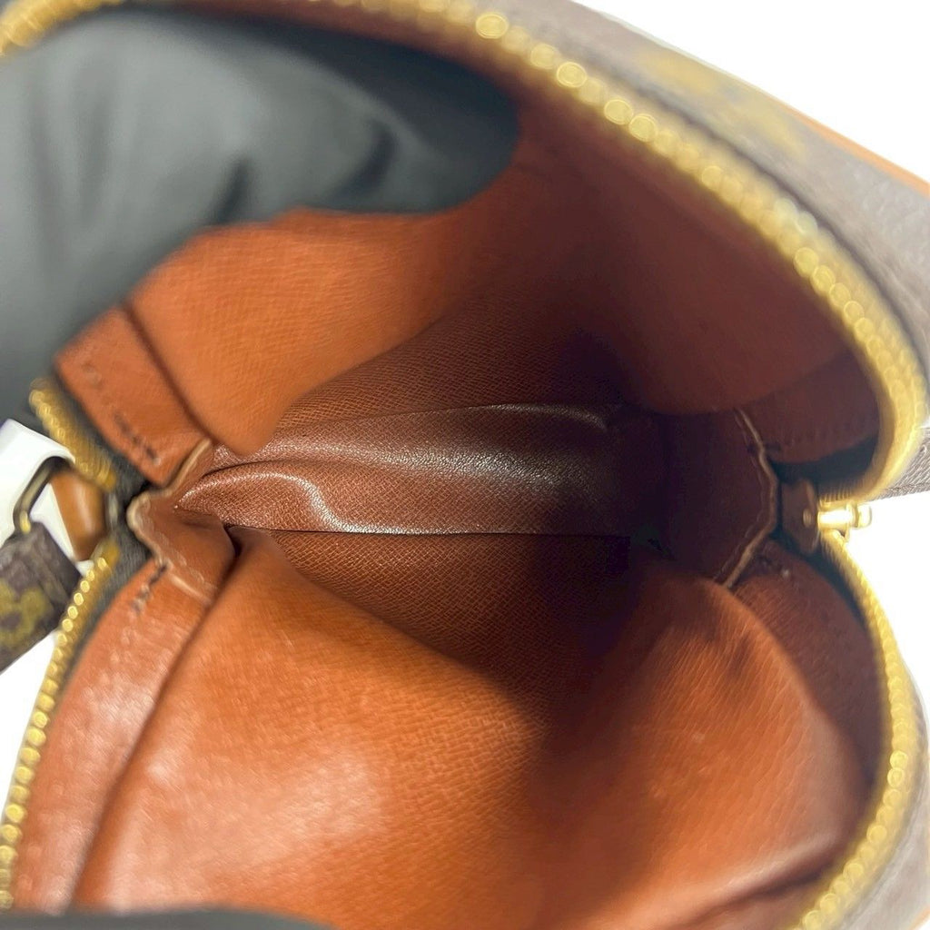 Louis Vuitton Vintage Mini Danube Monogram Leather Shoulder Bag Pochette Brown — view 9