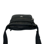 Prada Triangle Logo Nylon Saffiano Leather Shoulder Bag Crossbody Black — view 4