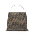 Fendi Handbag Zucca Canvas Metal Handle