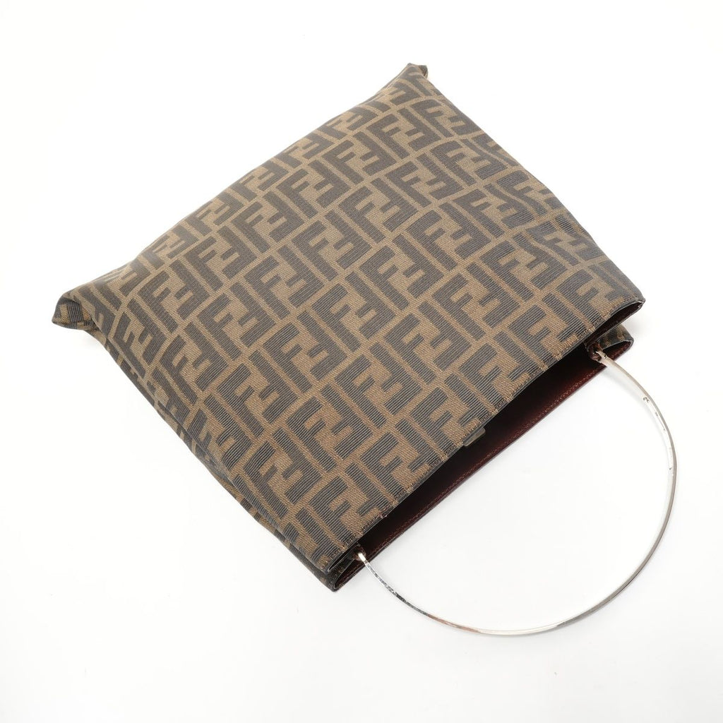 Fendi Handbag Zucca Canvas Metal Handle — view 8