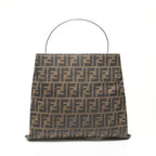 Fendi Handbag Zucca Canvas Metal Handle — view 2