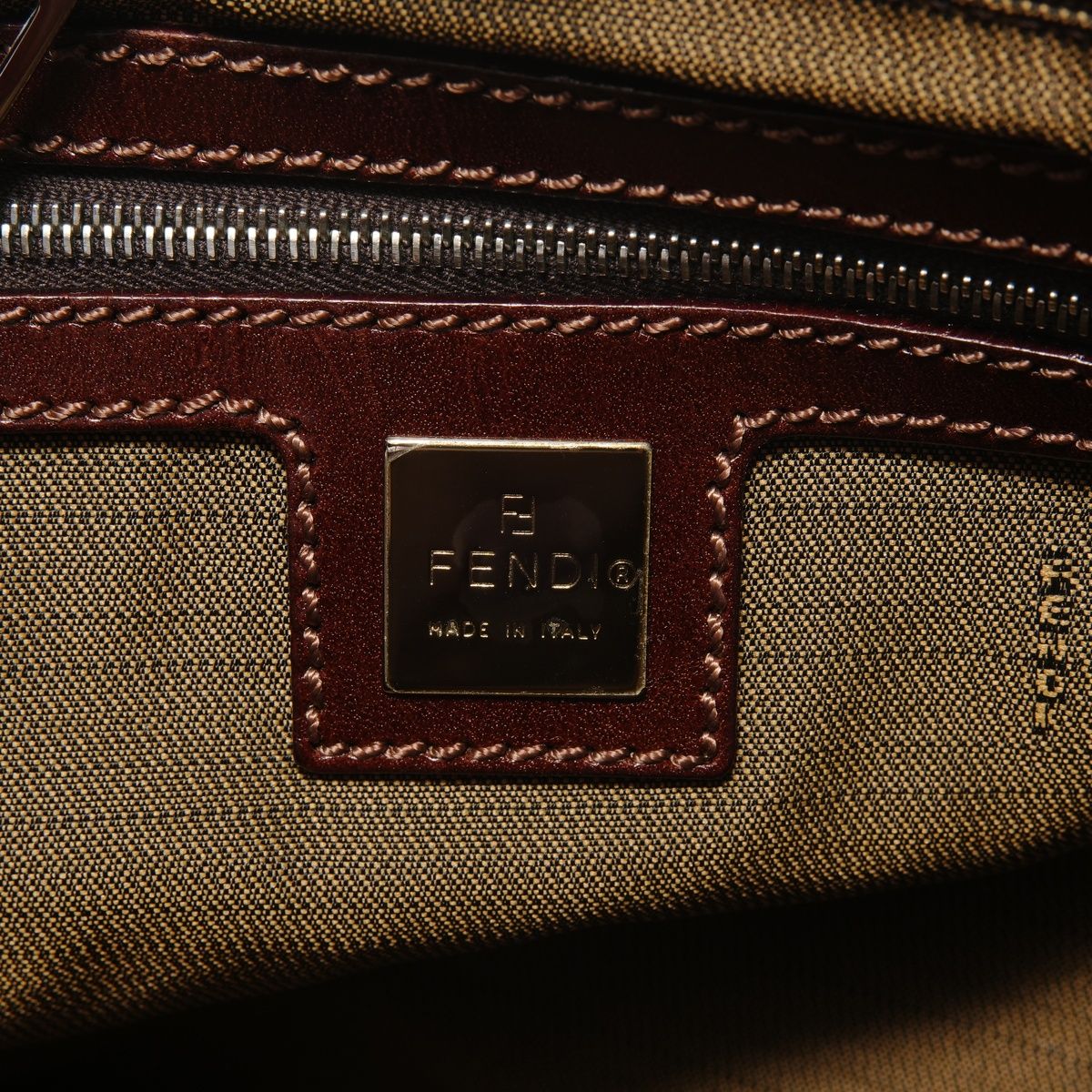 Fendi Handbag Zucca Canvas Metal Handle — view 9