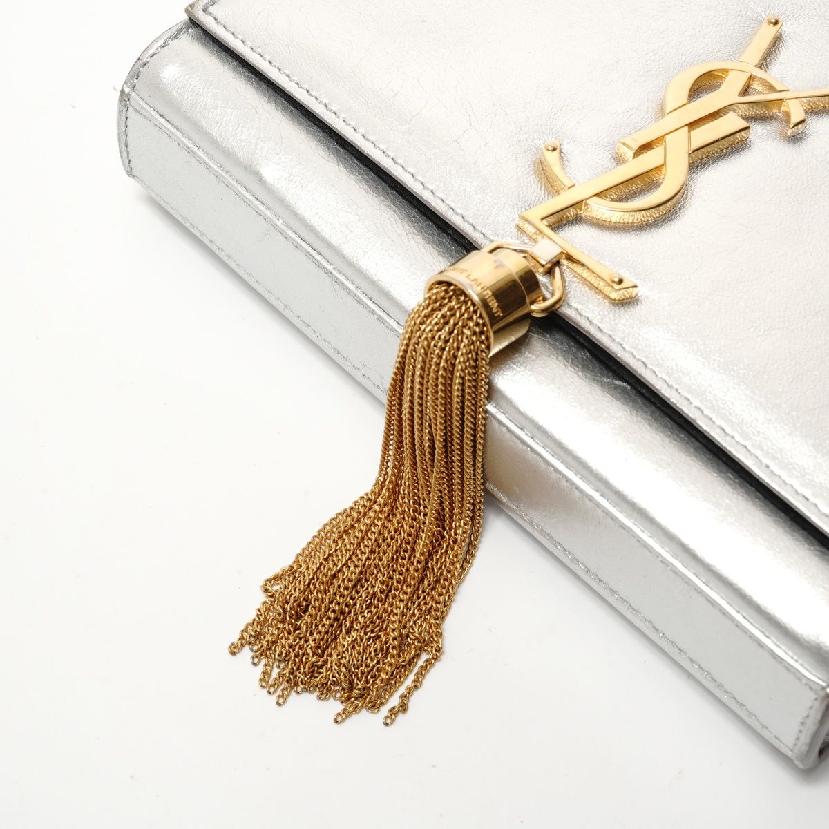 Saint Laurent Yves Shoulder Bag Tassel YSL Logo — view 9