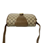 Gucci Vintage GG Logo Leather Shoulder Bag Pochette Crossbody Brown — view 4