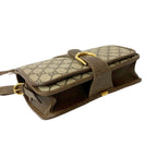 Gucci Vintage GG Logo Leather Shoulder Bag Pochette Crossbody Brown — view 7