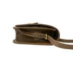 Gucci Vintage GG Logo Leather Shoulder Bag Pochette Crossbody Brown — view 6