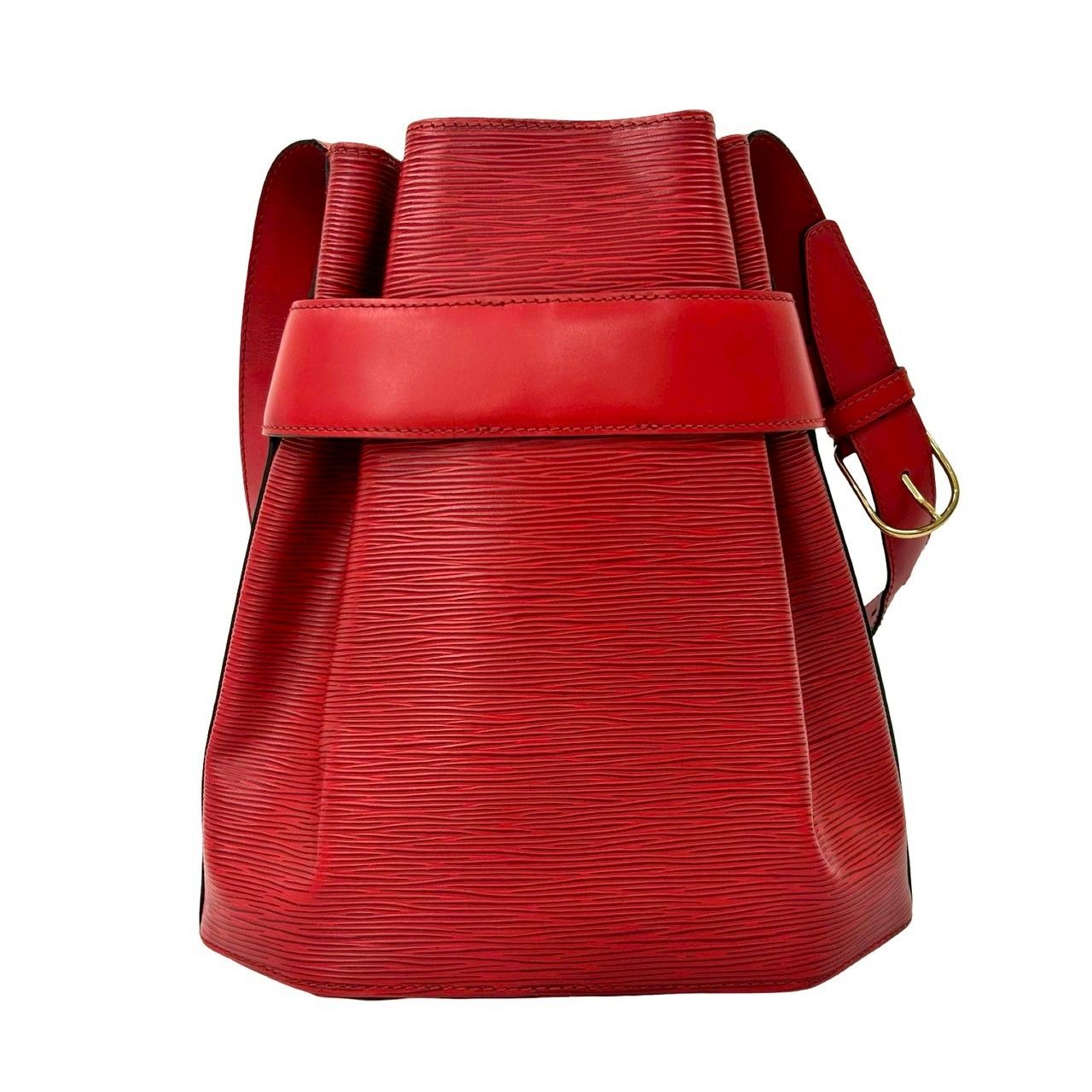 Louis Vuitton Vintage Sac Depot Epi Leather Shoulder Bag Tote Red — view 3