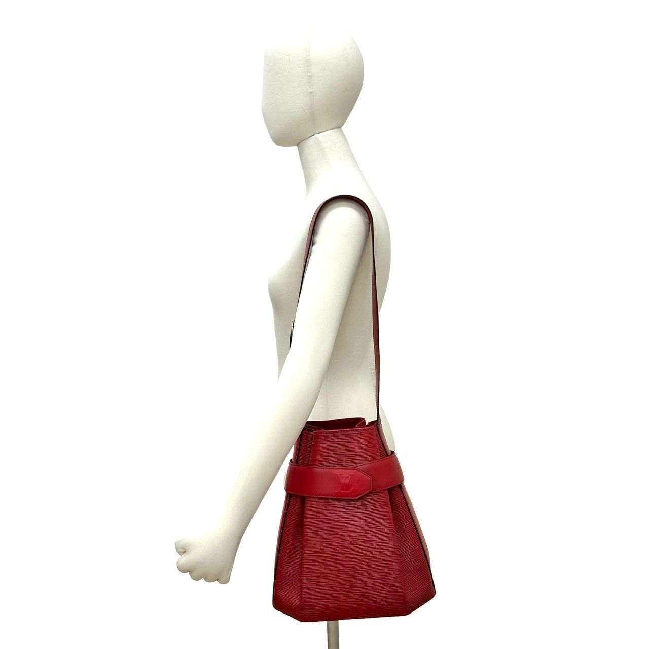 Louis Vuitton Vintage Sac Depot Epi Leather Shoulder Bag Tote Red — view 2
